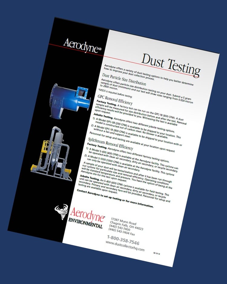 Dust Testing Brochure Request